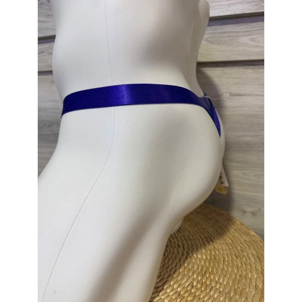 Cosabella Never Say Never Men's‎ Italian Lace Thong Violet Size XL